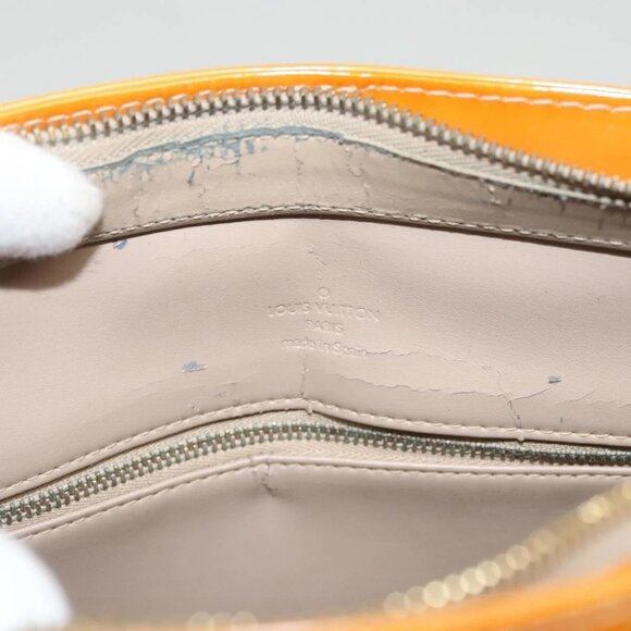 LOUIS VUITTON Monogram Vernis Houston Hand Bag Beige M91004 LV Auth bs26252 - Picture 10 of 16